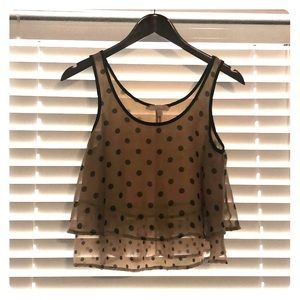 Gianni Bini polka dot crop top